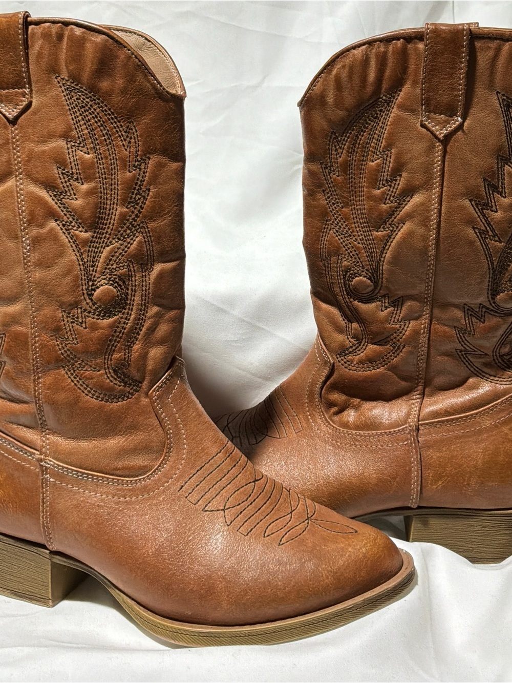 Coconuts by Matisse Tan Western Embroidered Ankle Boots